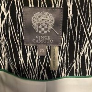 Vince Camuto Monochrome Abstract Blouse